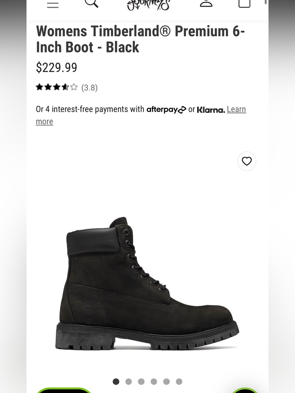 Timberland Women's 6-Inch Premium Boot in Black